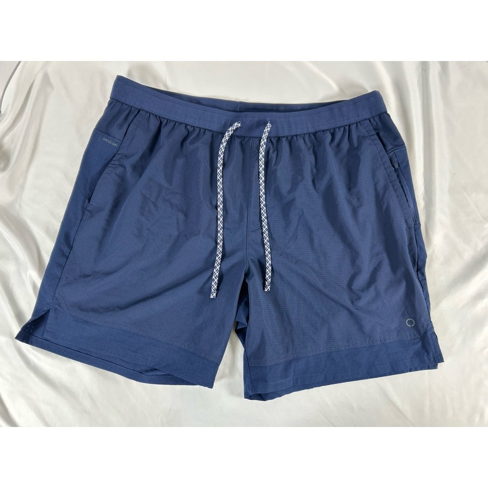 Skora Men's Qwick-Dry Athletic Shorts Sz L Navy Running Drawstring Lightweight